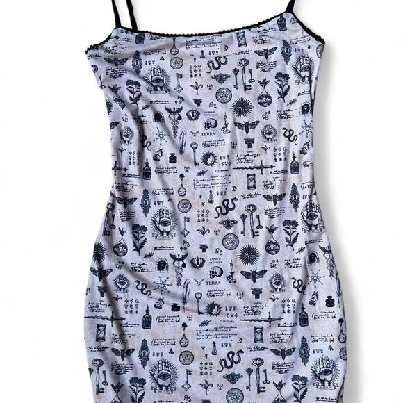 Princess Polly Mystic Mini Dress Bodycon Size 6 Whimsygoth Grunge - Picture 1 of 4